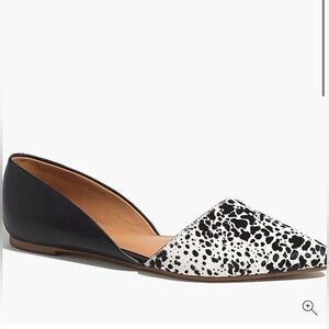 J. Crew Zoe calf hair leather d'orsay flats